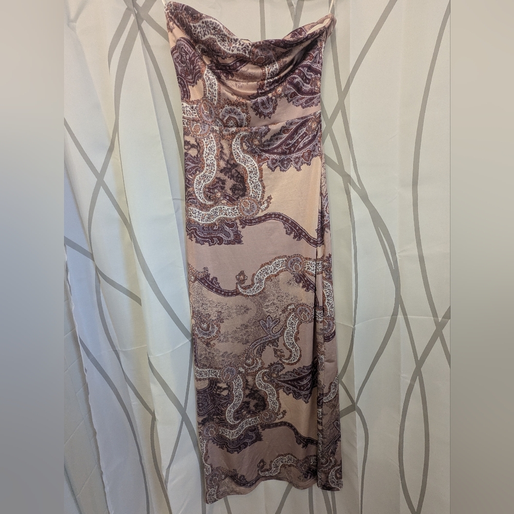 Mango Dragon Print Special Edition Column Gown XS